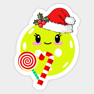 Christmas Pickleball Sticker